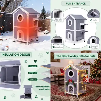 Insulated Outdoor Heated Cat House 1