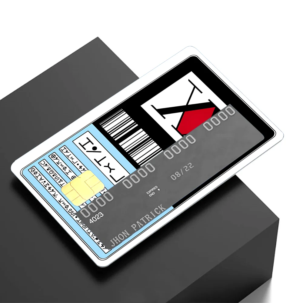 H-Hunter X L-License Stickers Debit Credit Card Shell On Off Ultra Thin No Fade Sticker Skin Cover Film