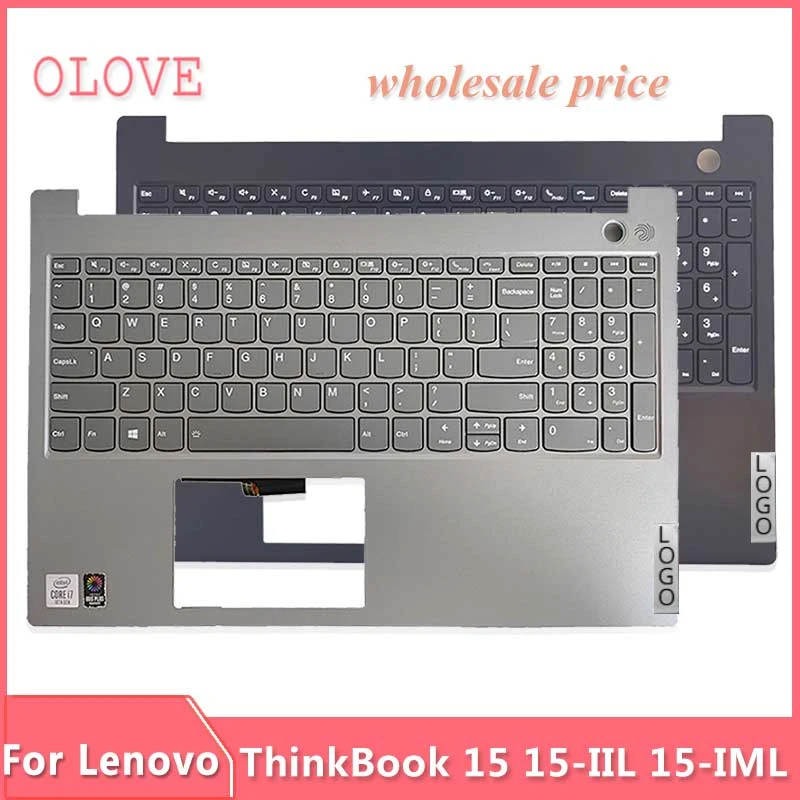 Nuovo Per Lenovo Thinkbook 15 15-Iil 15-Iml Laptop Palmrest Case Tastiera Versione Americana Cover Superiore In Metallo