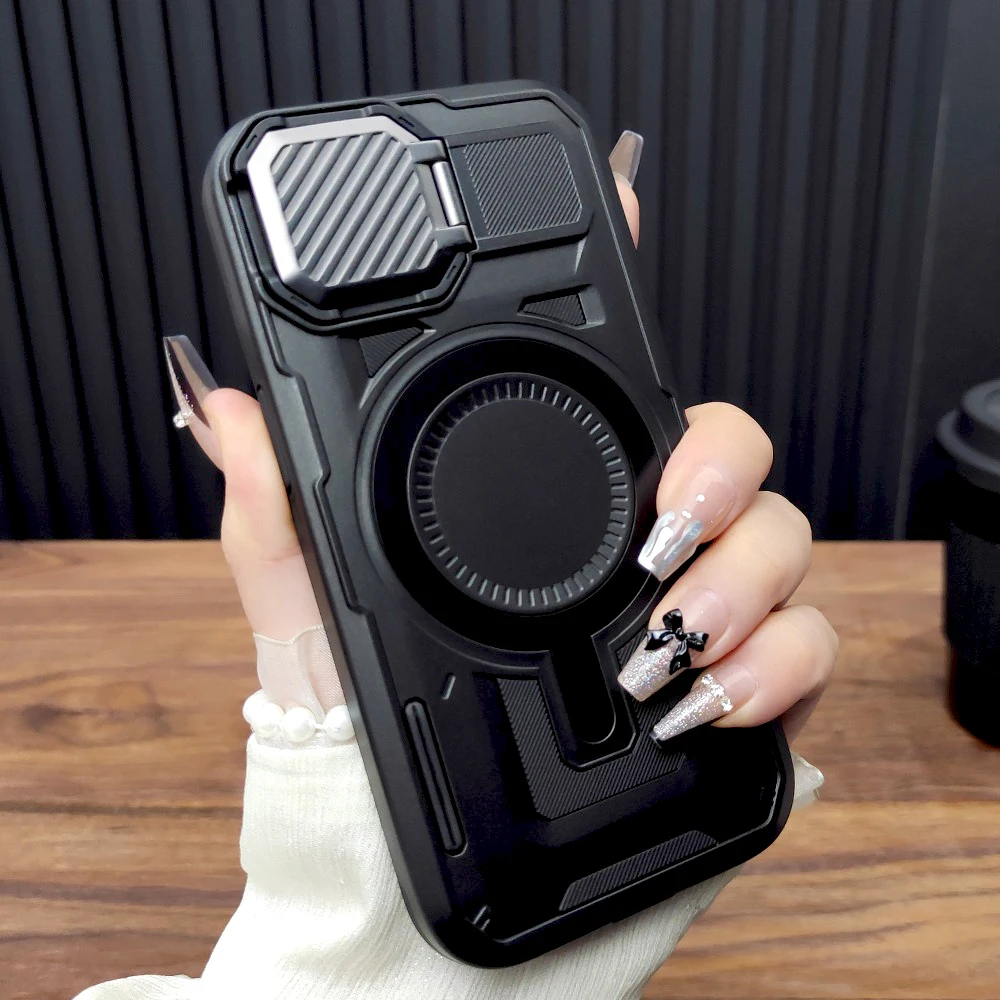 Shockproof Armor Case with Full Protective Lens Covers and MagSafe Compatibility