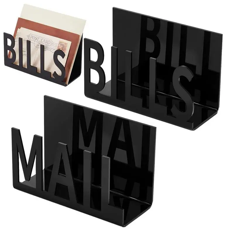 

Desktop Mail Letter Holder 2PCS Desktop Mail Sorter Envelope Holder Stand Letter Mail Sorter Organizer Bills Organizer Modern
