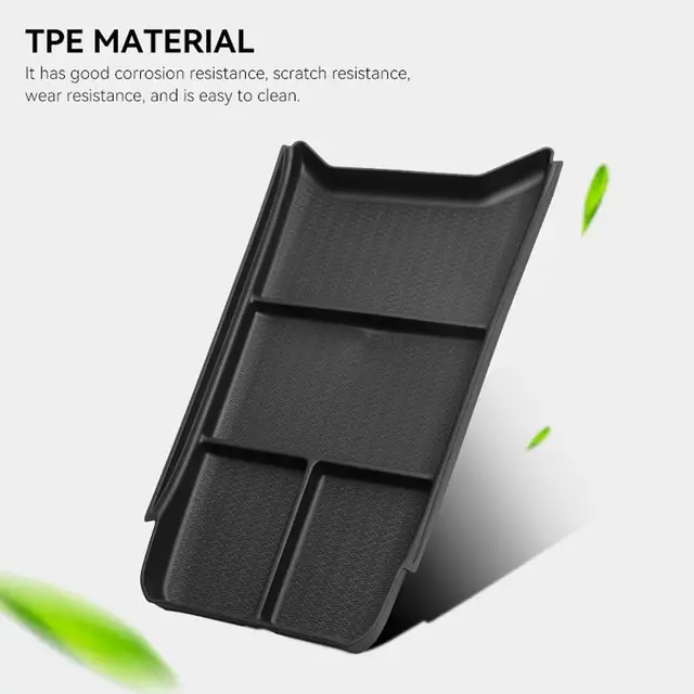 For Chery OMODA 5 C5 E5 EV Model 2024 2025 Center Console Lower Storage Box Car Tray TPE Organizers Accessories Tidying Black 5