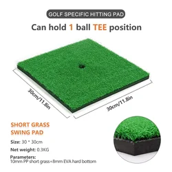 Premium Golf Hitting Mat - Indoor Outdoor Durable Grass Pad for Practice and Training (30x30)