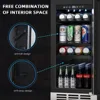 15 Inch Outdoor Beverage Fridge, Stainless Steel Beverage Cooler Under Counter Beer Fridge, Indoor/Outdoor Beverage Refrigerator 6