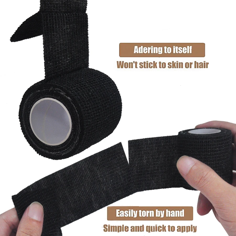 6pcs/12pcs/24pcs Black Gauze Sports Bandage – 5cm x 4.5m 3