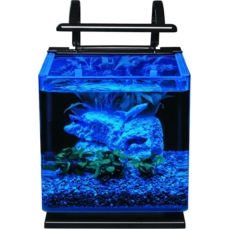 Contour Glass Aquarium Kit with Rail Light 2