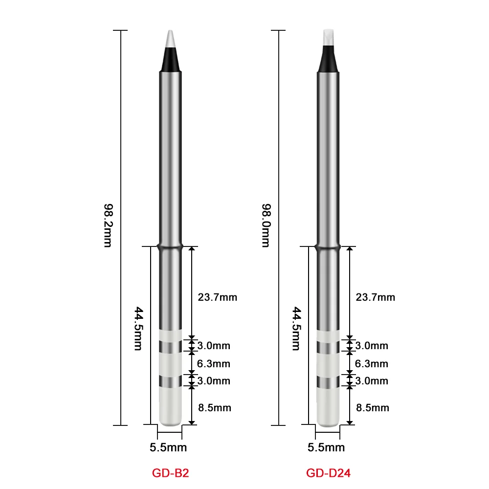 GVDA GD300 Soldering Iron Tips Heated Solder Head Soldering Station Replacement Tips Soldering Iron Sting Welder Iron Tips