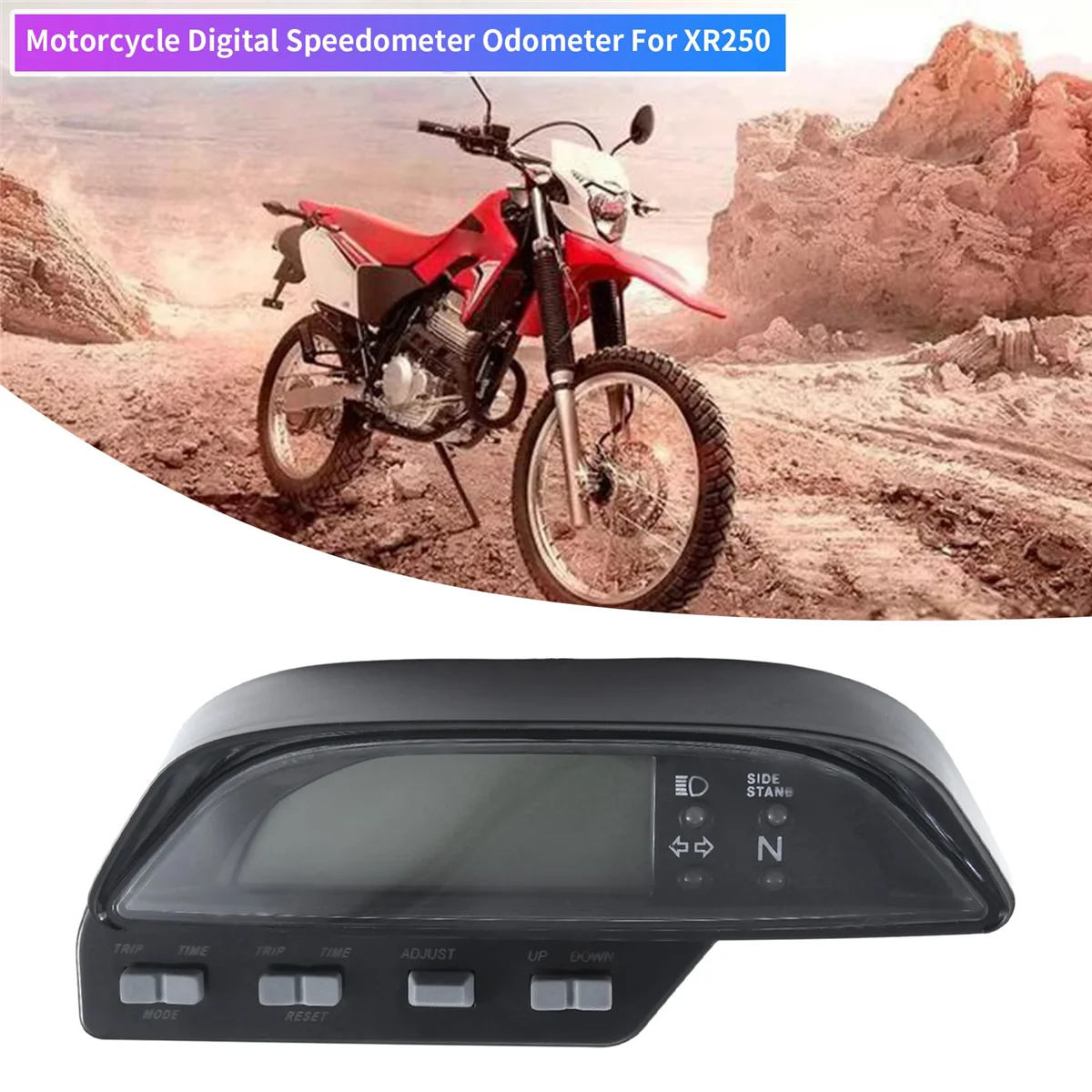 

1PC Motorcycle Digital Speedometer Odometer Black for Honda XR250