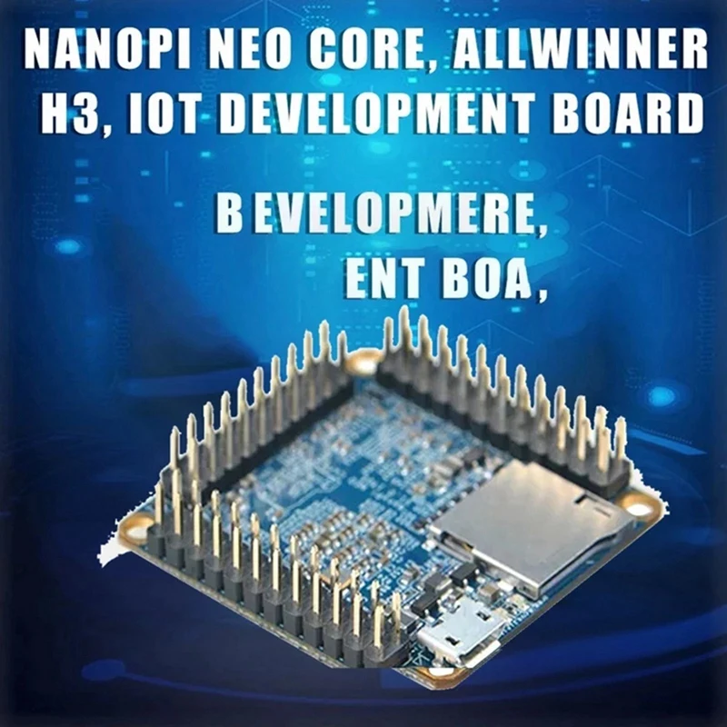 Nanopi NEO 코어 Allwinger H3 쿼드 코어 보드, 마이크로 USB 라인 용접 핀 헤더 포함, 256MB + 4G