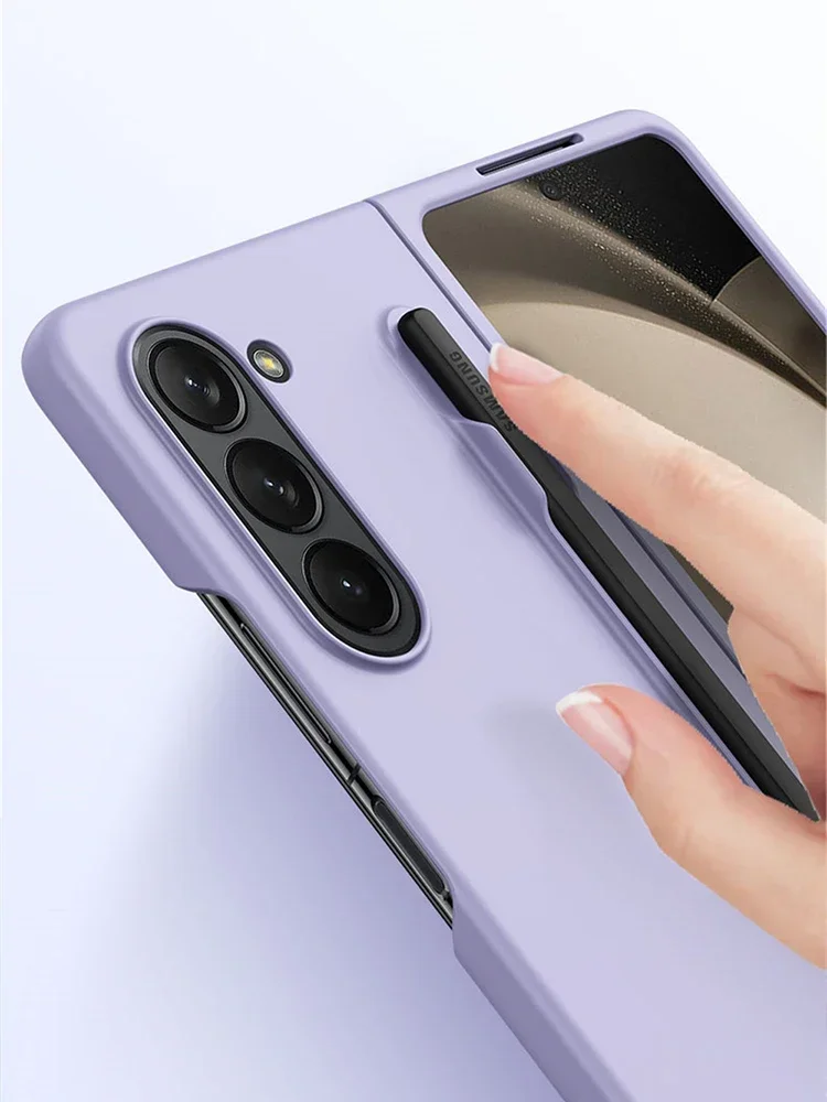 Luxury Skin Feel Slim Case with Stylus Pen Slot and Shockproof Protection