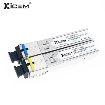 Gigabit SFP Module 1.25G SC Simplex Connector Optical Fiber Module Single Fiber 1310/1550nm for Cisco GLC-BX-D,Ubiquiti Mikrotik 1