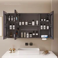 Arc-shaped Smart Bathroom Mirror Cabinet, Wall-mounted Bathroom Mirror Cabinet with Lighting, Smart Bathroom Mirror Cabinet 2