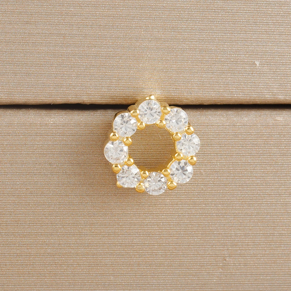 Set 7 Paia Orecchini A Perno Con Retro Piatto, Acciaio Chirurgico Ipoallergenico, Zirconia Cubica, Per Lobulo E Cartilagine, 2-8 Mm