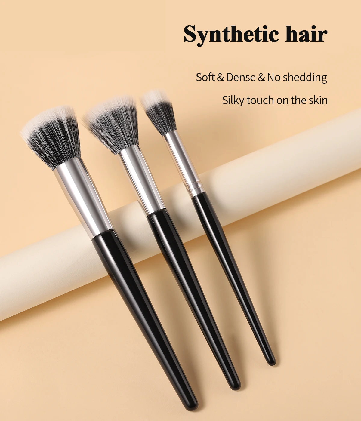 Natural Goat Hair Bristles – Soft, Streak-Free Makeup Blending