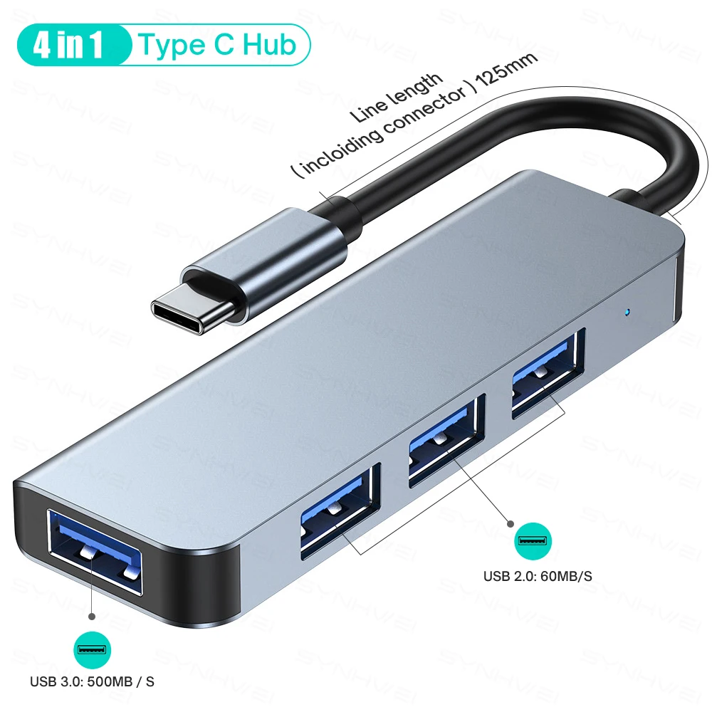 C HUB Docking Station, USB 3.0, RJ45,