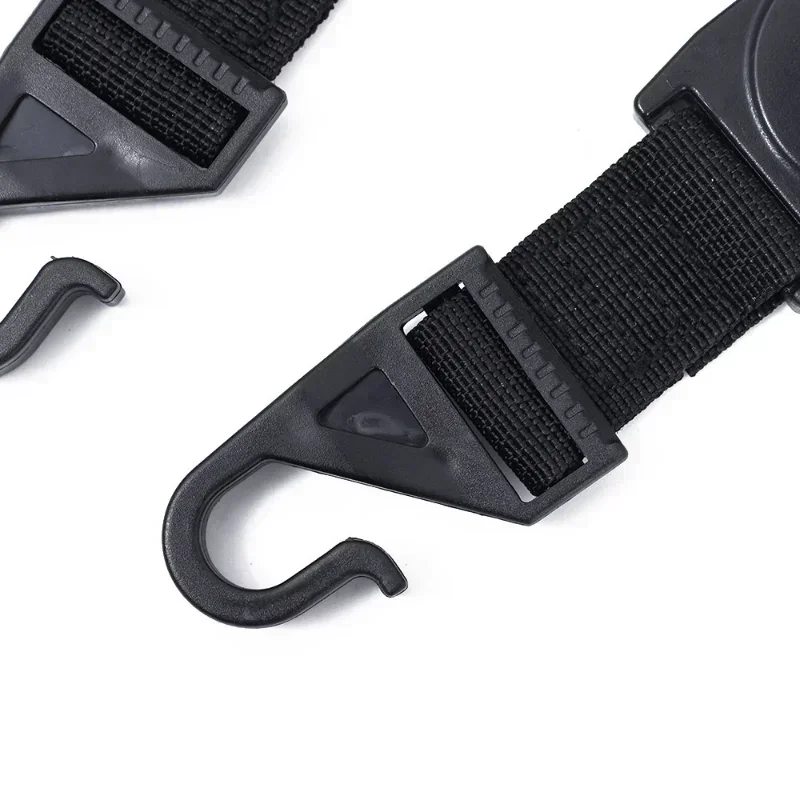 Car Headrest Hooks ABS Polyester Black Multipurpose Organizers