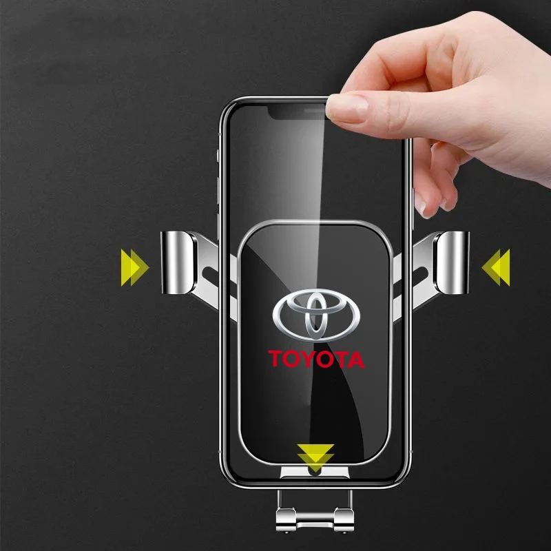Car Gravity Phone Holder Air Vent Clip Mount Mobile Cell Stand Smart phone GPS Holder For Toyota Camry Corolla C-hr Rav4 Yaris
