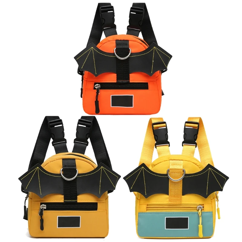 

Summer Canvas Dog Hiking Backpack Harness Bat Wing Small Puppy Saddle Bag Zippered Adjustable Back Pack Pet Supplie E74B