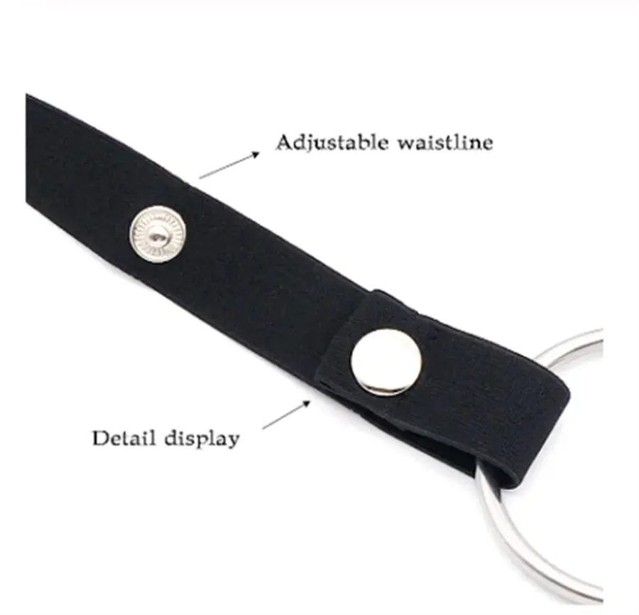 Sex Toys Male Penis Ring Chastity Cage anti-off Device Elastic Band Auxiliary Belt Adjustable Underwear Rope Scrotum Ring