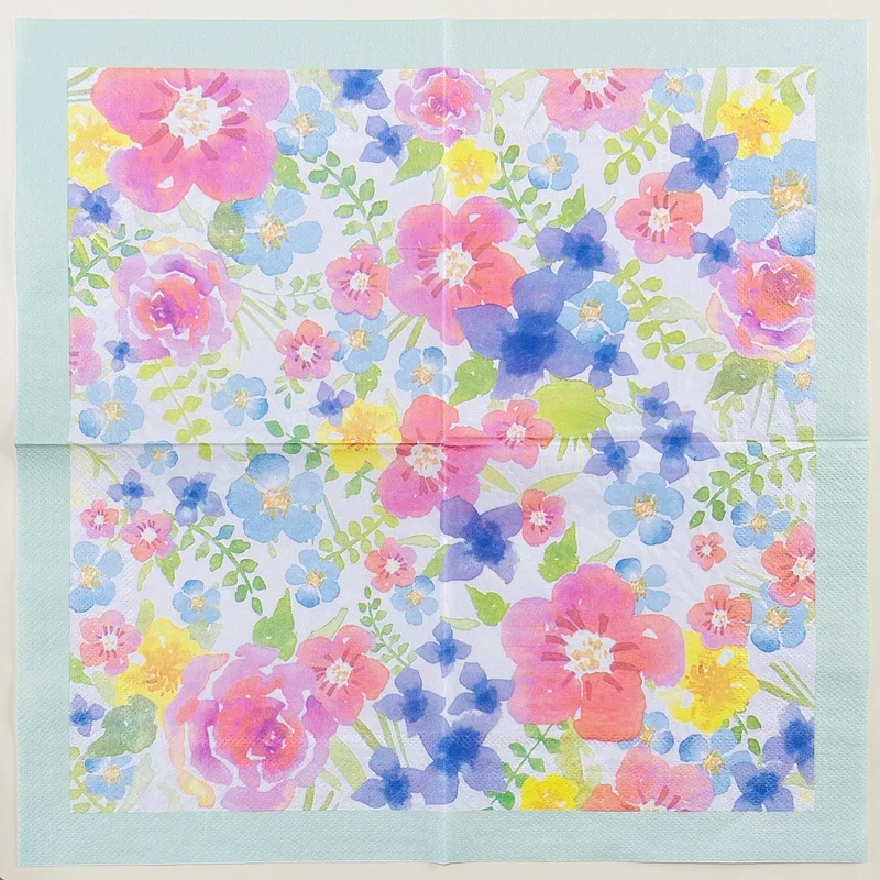 Wedding Wedding Printed Napkins Floral Pattern Coloured Paper Napkins Hotel Restaurant Table Placemat Paper Cafe Placemats