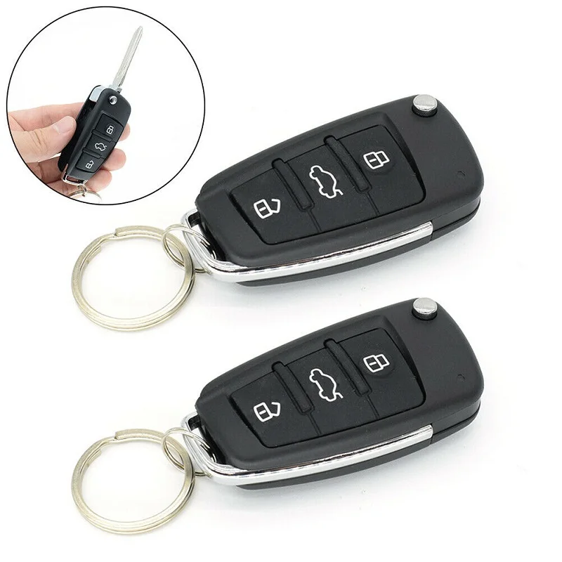 Car Door Lock Kit Car Remote Central Kit Car Remote Door Lock Kit Universal 12V Car 3-button Remote Control Lock Kit
