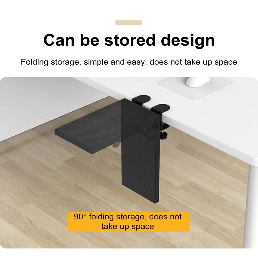 접이식 트레이가 있는 조정 가능한 컴퓨터 책상 암, 손목 팔꿈치 지지대, 가정용 범용 사무실 확장 거치대