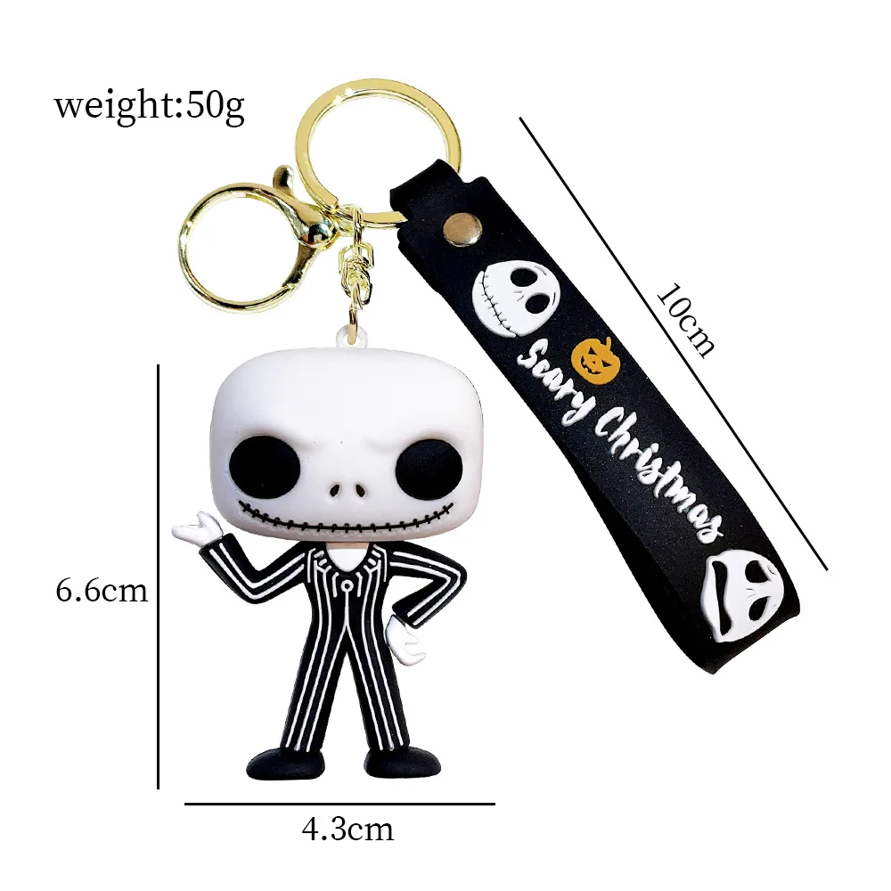 Christmas Eve Scary Keychain Pumpkin Man Skull Cartoon Doll Keychain Party Gift Pendant