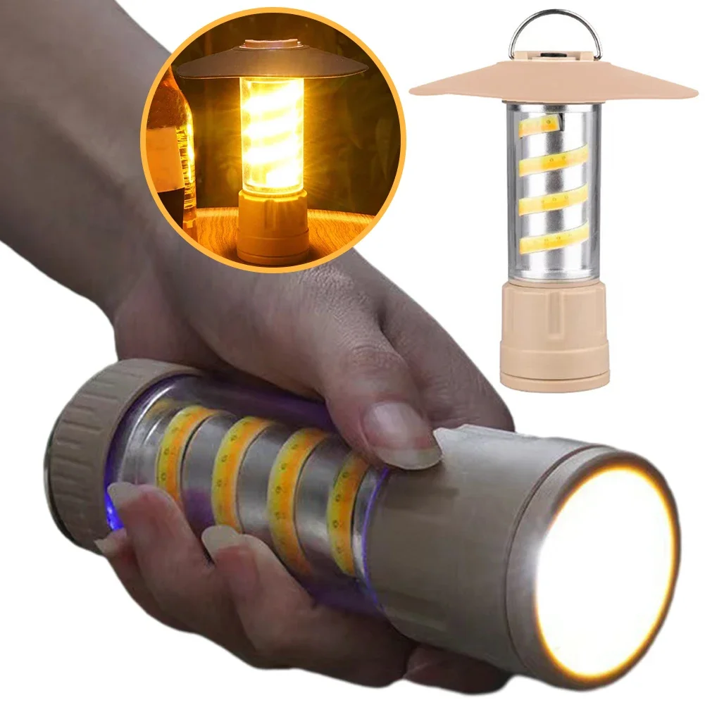 LED Multifunctional Camping Light Outdoor Lighting Flashlight Stall Portable Tent Light Charging Camping Atmosphere