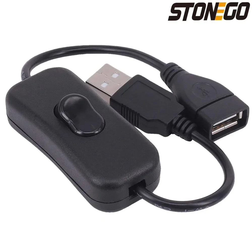 Description Picture 2 of item28/100cm USB Lamp Fan Power Supply Line Durable Adapter USB Headset LED USB Cable with Switch ON/OFF Cable Extension Toggle