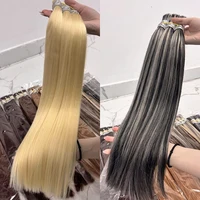 Shinehair gros cheveux humains raides en vrac 100% Extensions de cheveux humains réels mettre en évidence 16A naturel noir cheveux Bundle Blonde 613 3