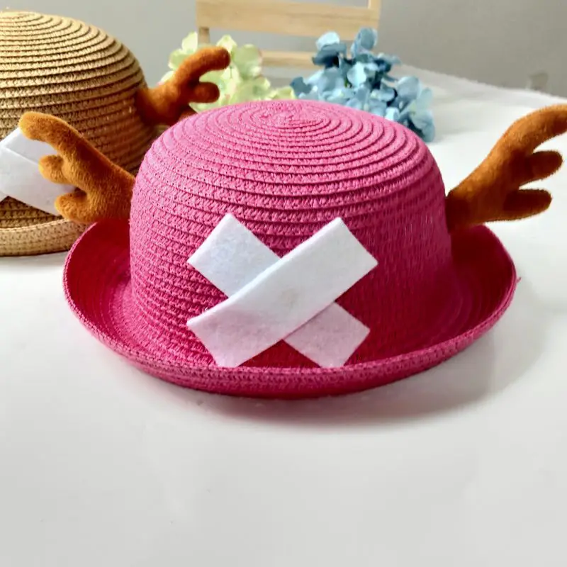

Anime Kawaii Straw Hat Cosplay Tony Chopper Cap For Costume Adult Unisex Halloween Party Accessories Gifts
