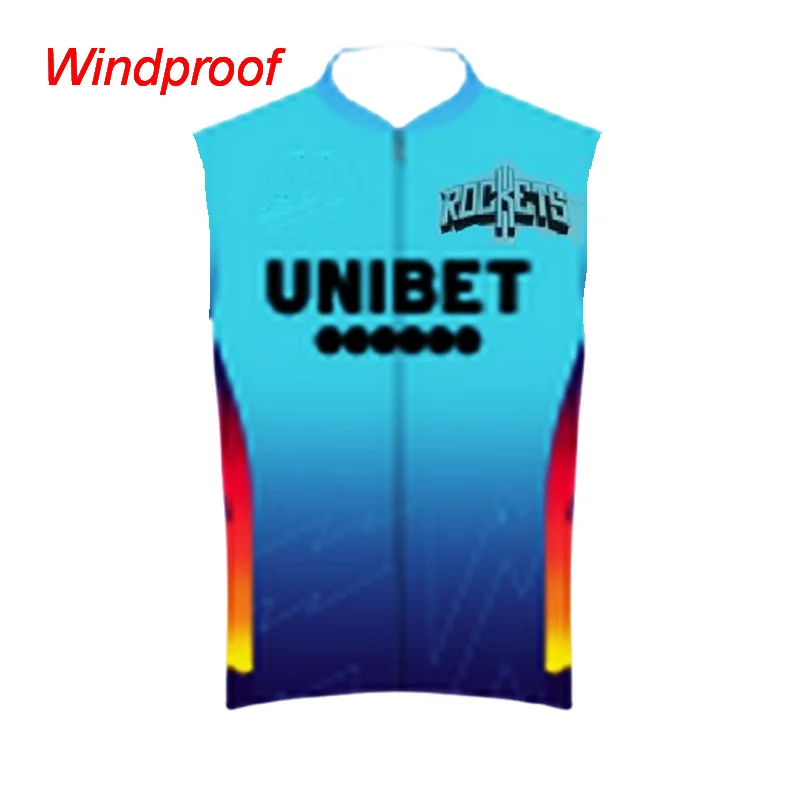 Unibet Tietema Rockets Team Sleeveless Cycling SUMMER/FLEECE/WINDPROOF/ Vest Mtb Clothing Bicycle Maillot Ciclismo