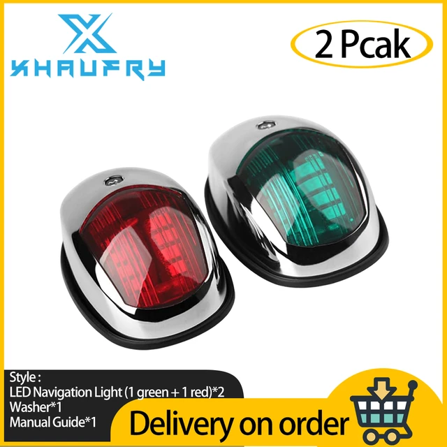 Yacht Navigation Light Waterproof LED Marine Sounding Light Navigation  Light Red and Green Marine Light 12V 24V 2 PCS - AliExpress