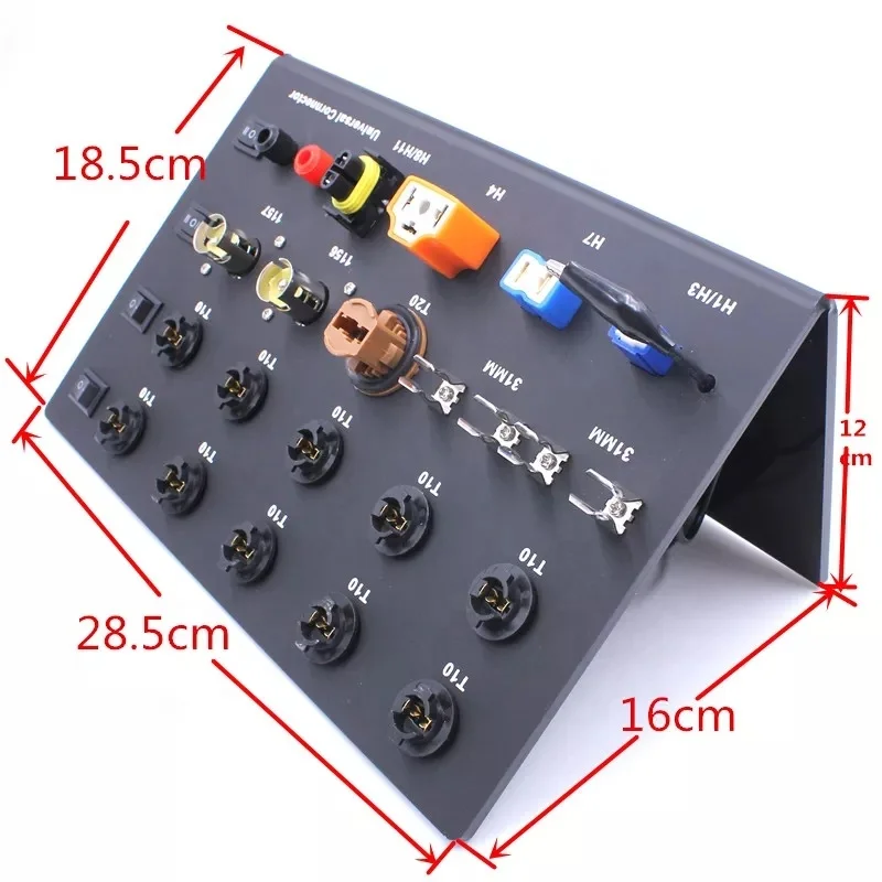 자동차 헤드라이트 LED 전구 T10 W5W 페스툰 C5W T20 7443 1156 1157 H1 H3 H7 H4 H11 테스터용 자동 램프 디스플레이 보드테스트 테스트 보드