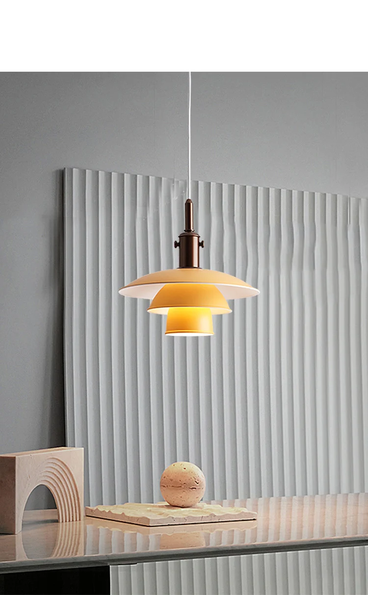 Danish designer Wabi Sabi style restaurant Nordic study internet famous UFO pendant light bedroom bedside table lamp_voghion.com