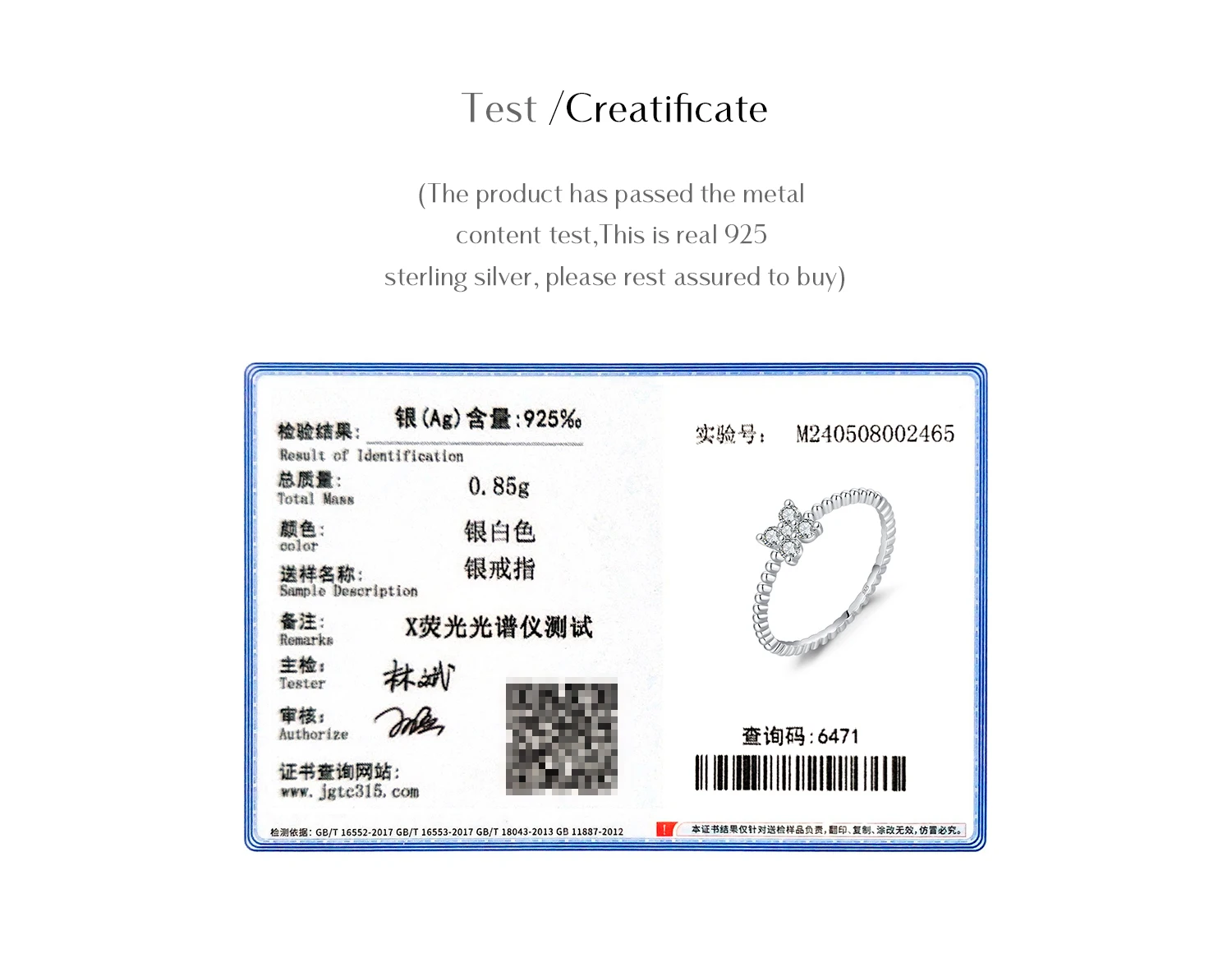 MODIAN Four Leaf Clover D Color Moissanite Ring 925 Sterling Silver Stackable Beads Trendy Finger Ring For Women Fine Jewelry