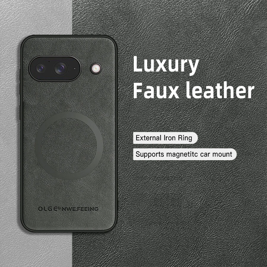 Vintage Classic Leather Magnetic Phone Case - Shockproof Back Cover