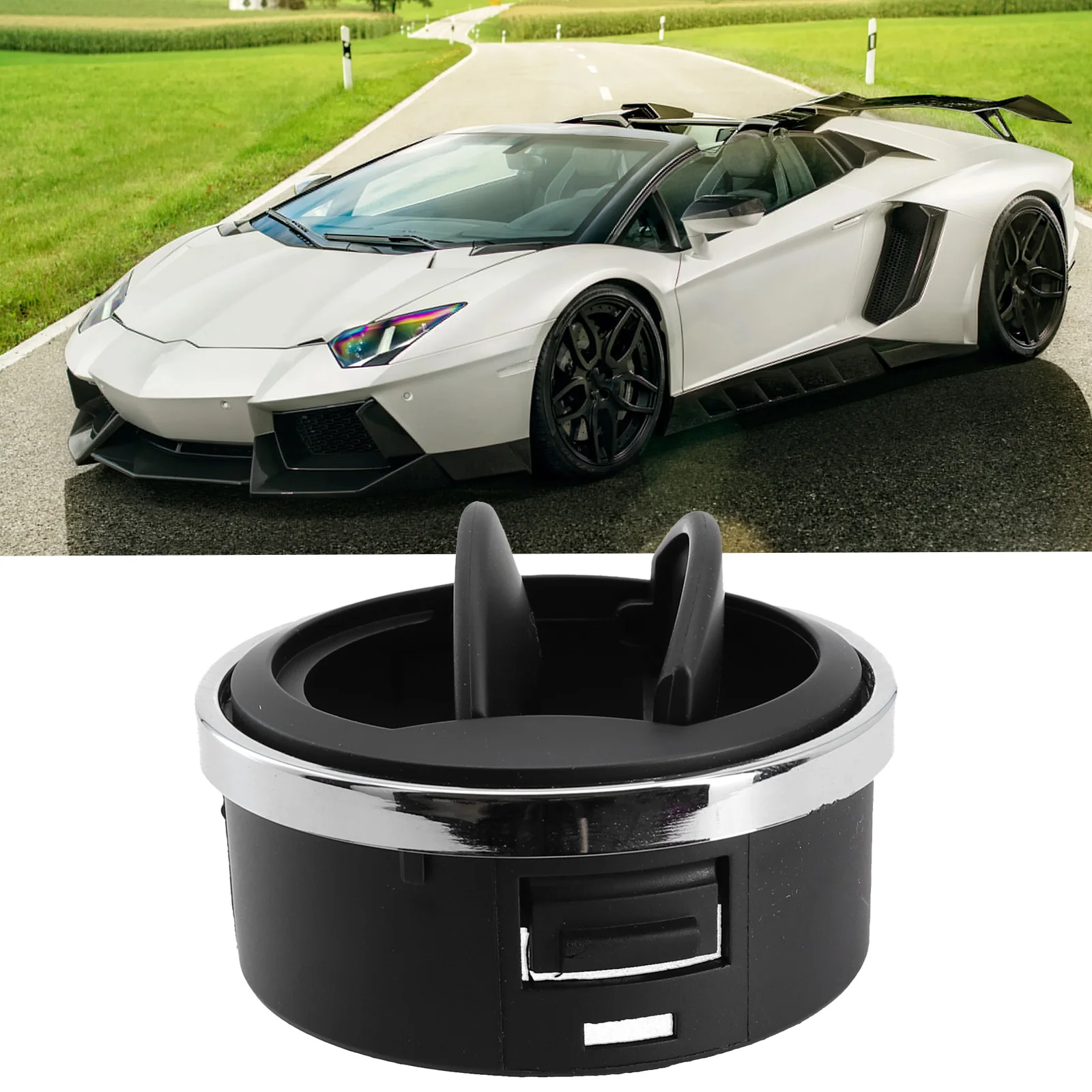 

1x Black Plastic Car Air-Conditioning Outlet Dash Air Vent Electrical Equipment For Lamborghini Gallardo LP560 570 Murcielago