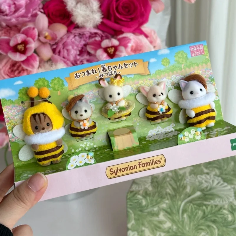 Japan Original Sylvanian Families Bee Disguise Set Figure Doll Model Collection Children Birthday Gifts animal toy set cartoon toy