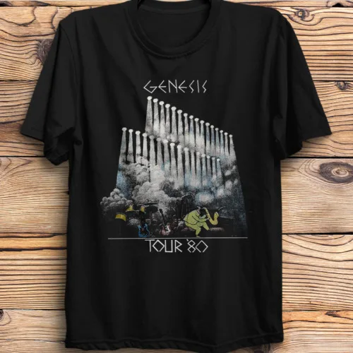 Genesis Live Tour 1980 T Shirt Concerto Tony Banks, Phil Collins, Peter Gabriel