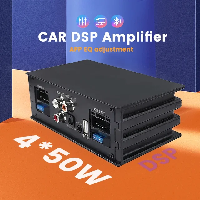 Audio DSP Digital Processor 4x50W High Power Amplifier for Honda KIA Toyota Android Car Radio Sound Upgrade Subwoofer APP Adjust 1