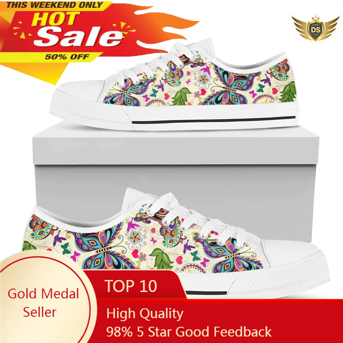 Cool Butterfly Pattern Classic Women Canvas Shoes Sneakers Fashion Low Top Women Shoes Flat Lover Shoes Outdoor Shoes ST22
