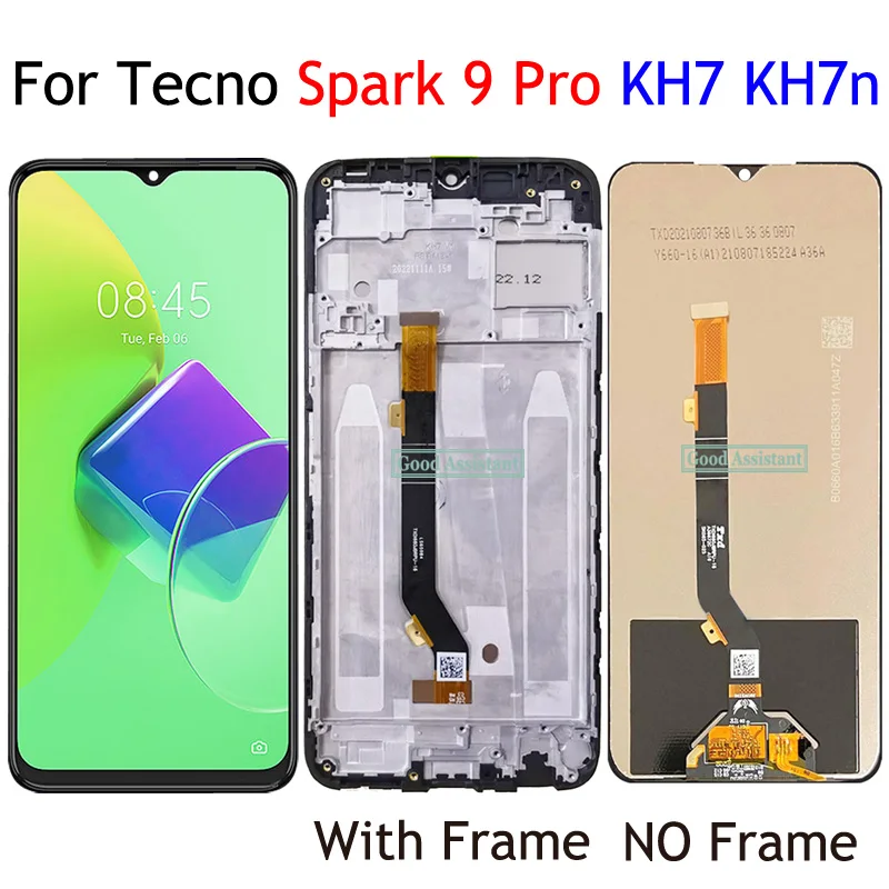 6-6-Inch-Black-For-Tecno-Spark-9-Pro-KH7-KH7n-LCD-Display-Touch-Screen ...