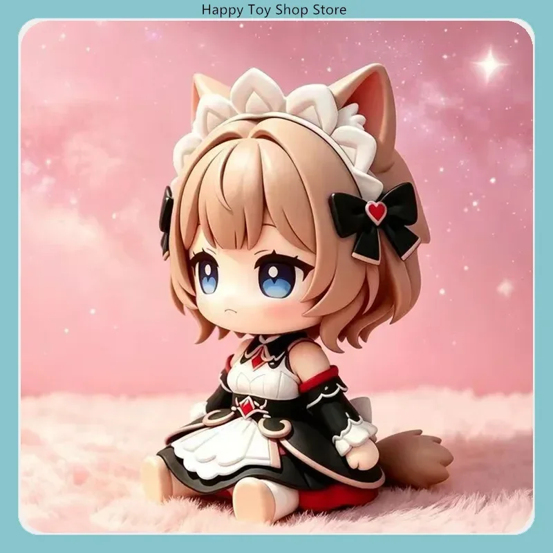 Sitting Pose Cat Sandrone 8cm Cute Anime Figure Statue - Desktop Decoration Ornament Toy Gift