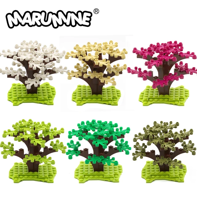 Marumine 31PCS Classic Building Bricks Tree Sets Enlighten MOC Blocks Natural City View Compatible Rrecycle Toys For Kids Gift 1