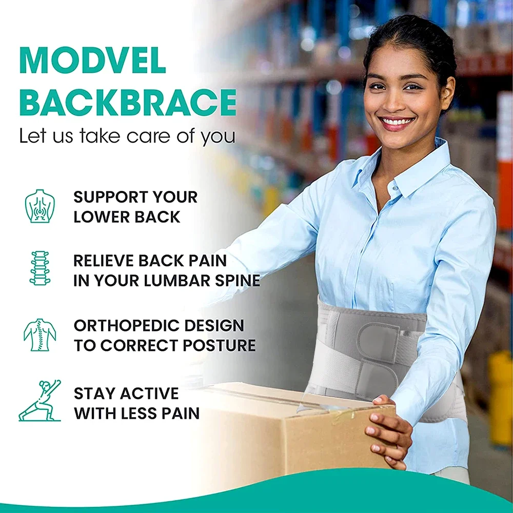 Lower Back Brace 1Piece for Back Pain Relief Men Women Breathable Lumbar Support Belt with 3 Ergonomic Stays for Heavy Lifting