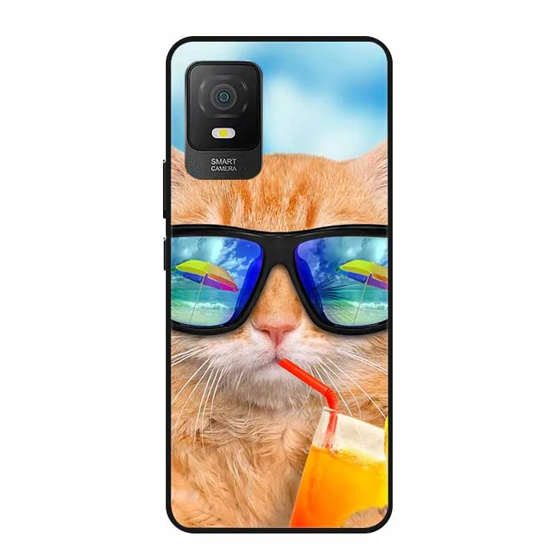 Cool Animal Black Silicone Soft Back Cover Case – Lion, Wolf, Tiger, Cat Design