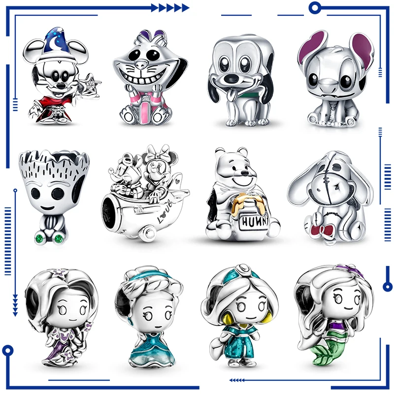 Beads Charms Disney Series Charm Beads Fits Pandora Original Charms Bracelet For Women 925 Silver Pendant Bead DIY Jewelry