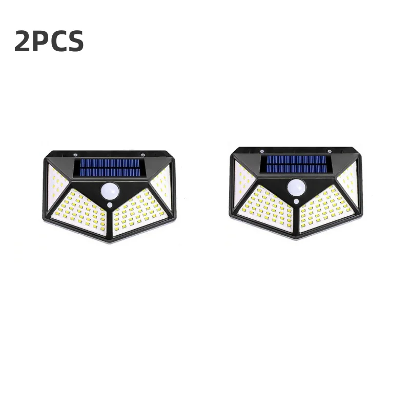 ตัวเลือกสินค้า โคมไฟโซลาร์เซลล์ 100 LED ติดผนังได้ กันน้ำ เซ็นเซอร์ตรวจจับการเคลื่อนไหว ตกแต่งสวน