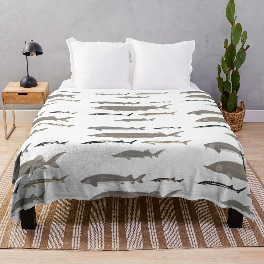 

Sturgeon of the World Throw Blanket Brand Blankets